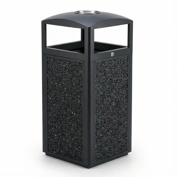 40 Gallon Commercial Outdoor Trash Can with Ashtray & Lock – CrazyAnt
