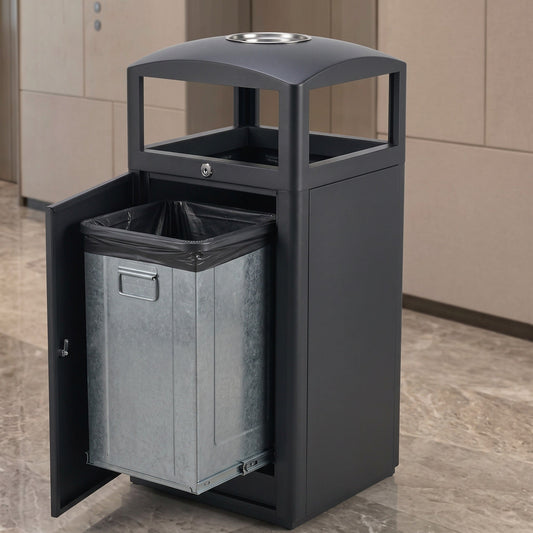 01-trash-can-liner-size-correct-fit.jpg Correctly fitted trash liner inside a removable metal commercial trash can liner