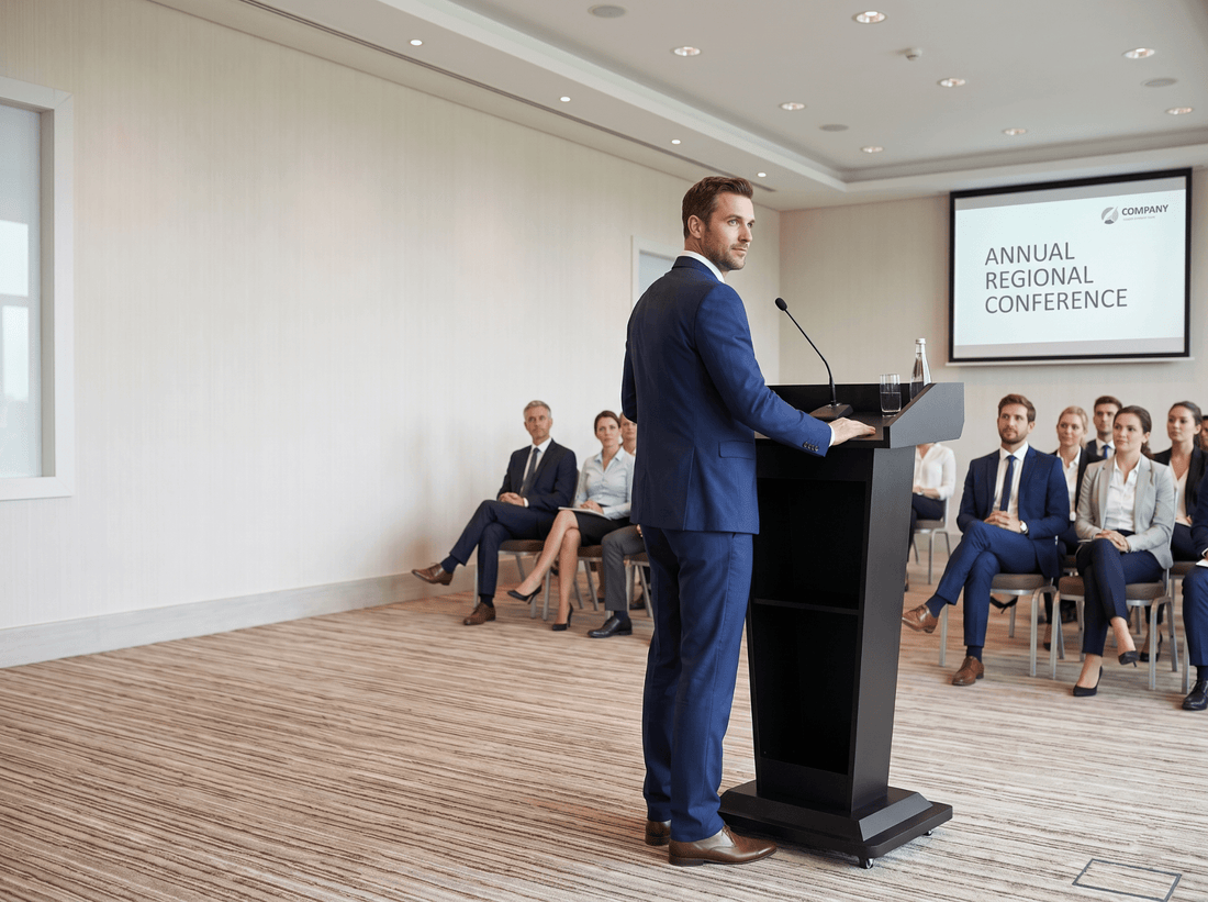 Event Podium Placement: 6 Speaker-Flow Rules - CrazyAnt