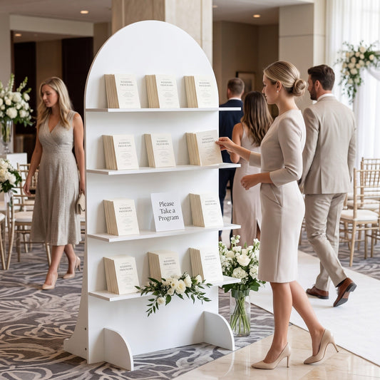 How to Set Up a Wedding Program Display Guests Can Use Easily - CrazyAnt