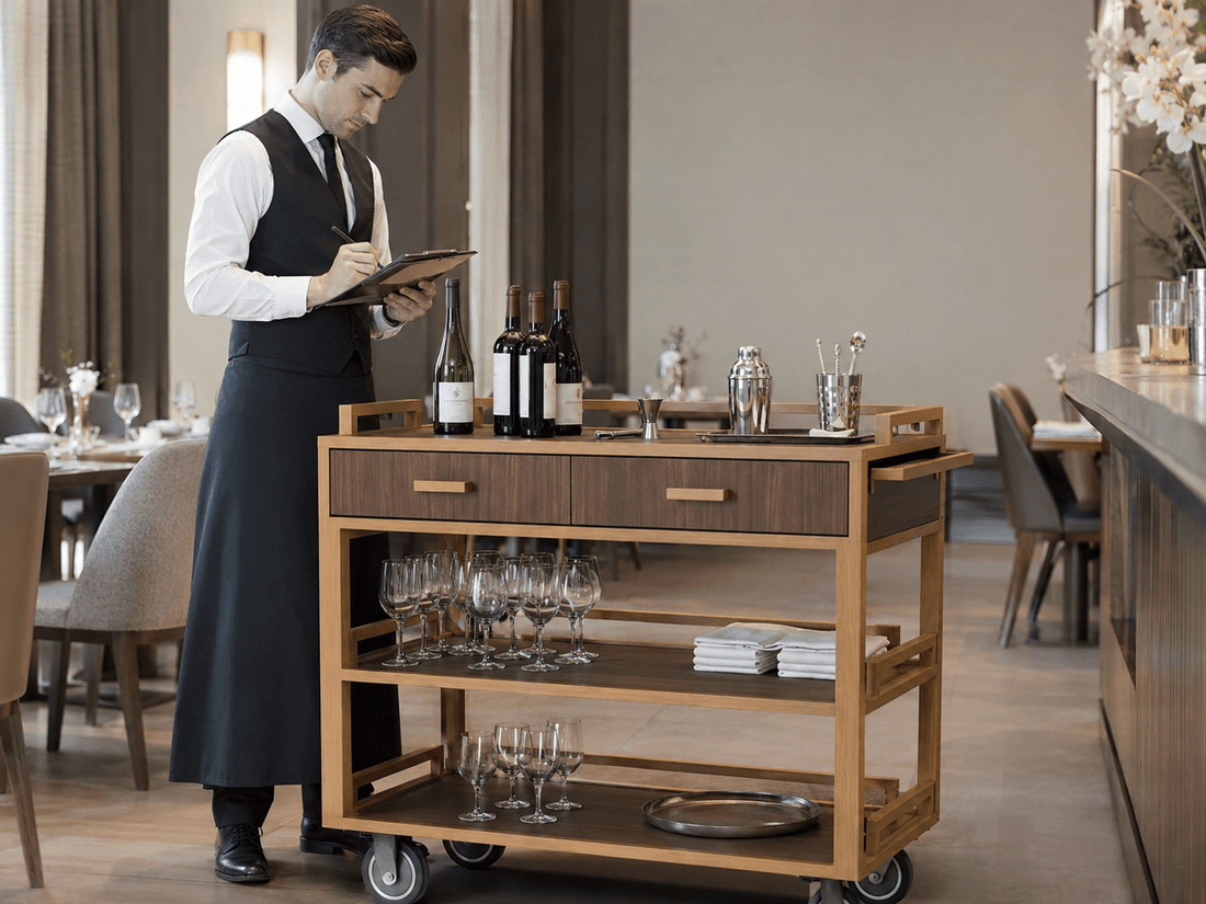 Open Shelf Wine Cart: 6 Closing Reset Checks - CrazyAnt