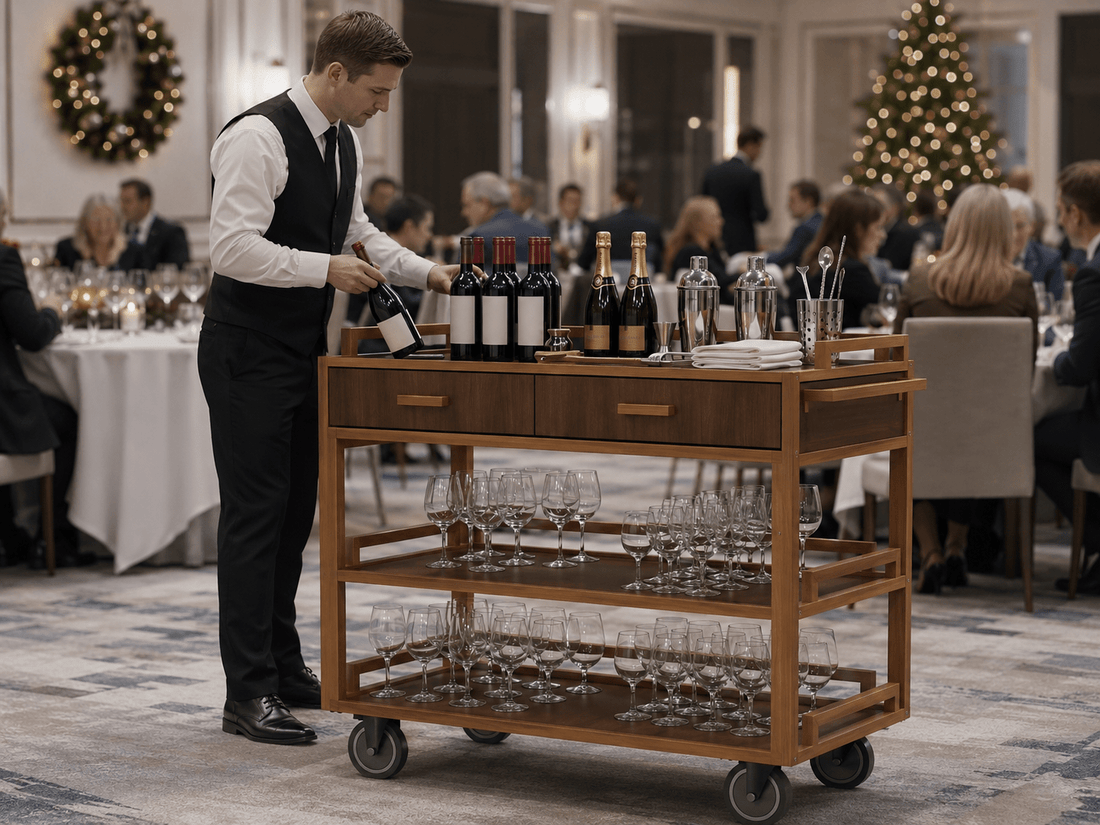 Open Shelf Wine Cart: 6 Holiday Rush Wins - CrazyAnt