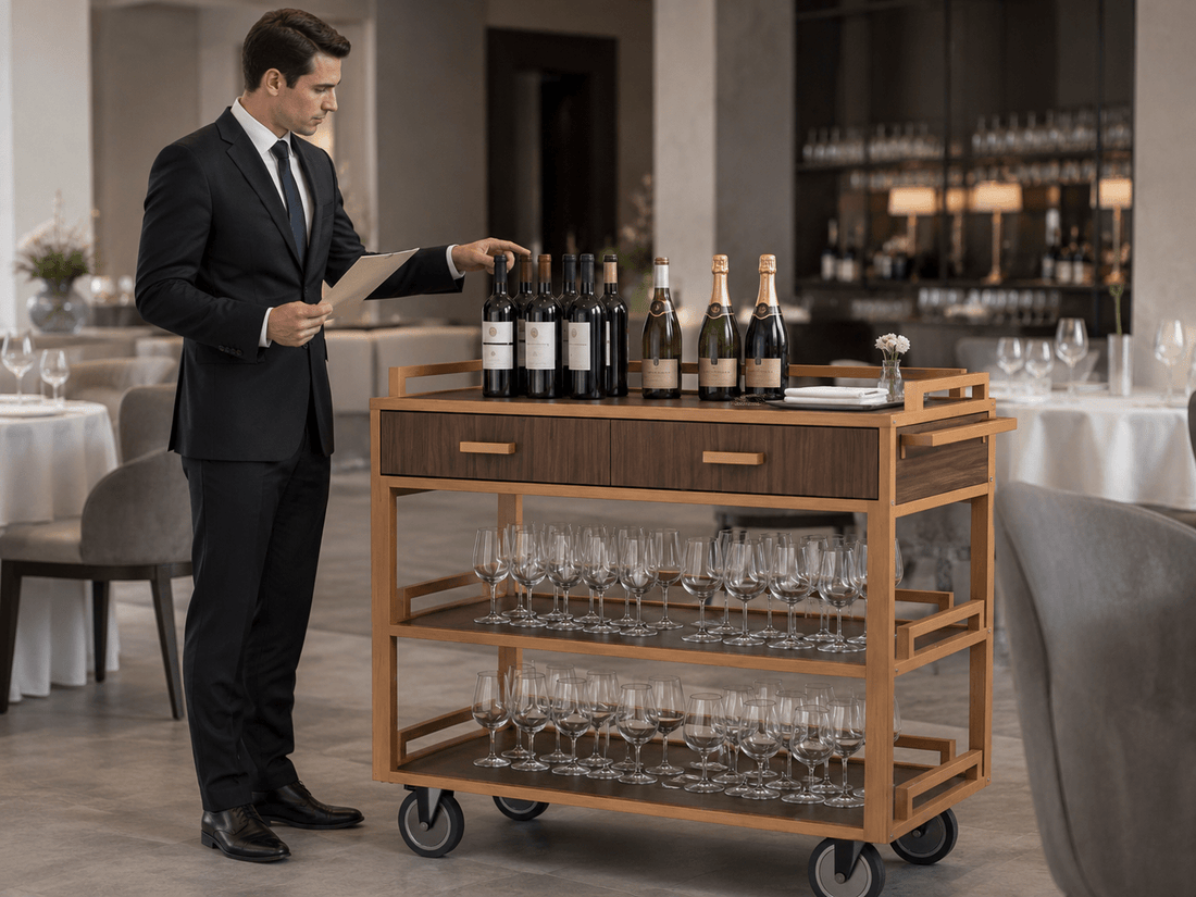 Open Shelf Wine Cart: 6 Pre-Shift Checks - CrazyAnt