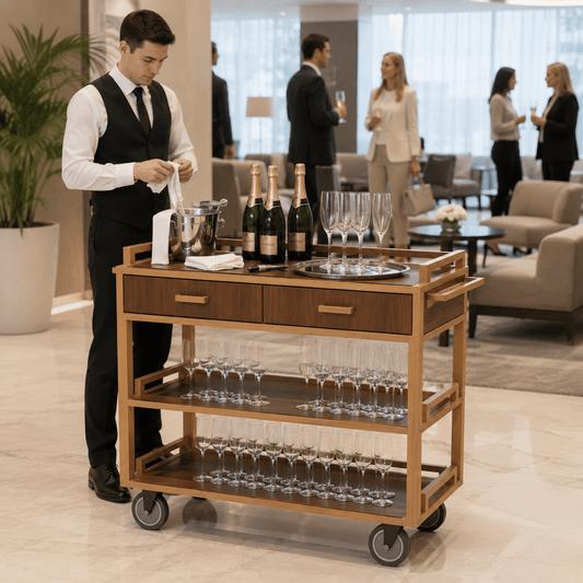Open Shelf Wine Cart: 6 Toast Service Wins - CrazyAnt
