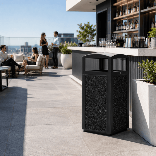 Outdoor Trash Can: 6 Rooftop Bar Wins - CrazyAnt