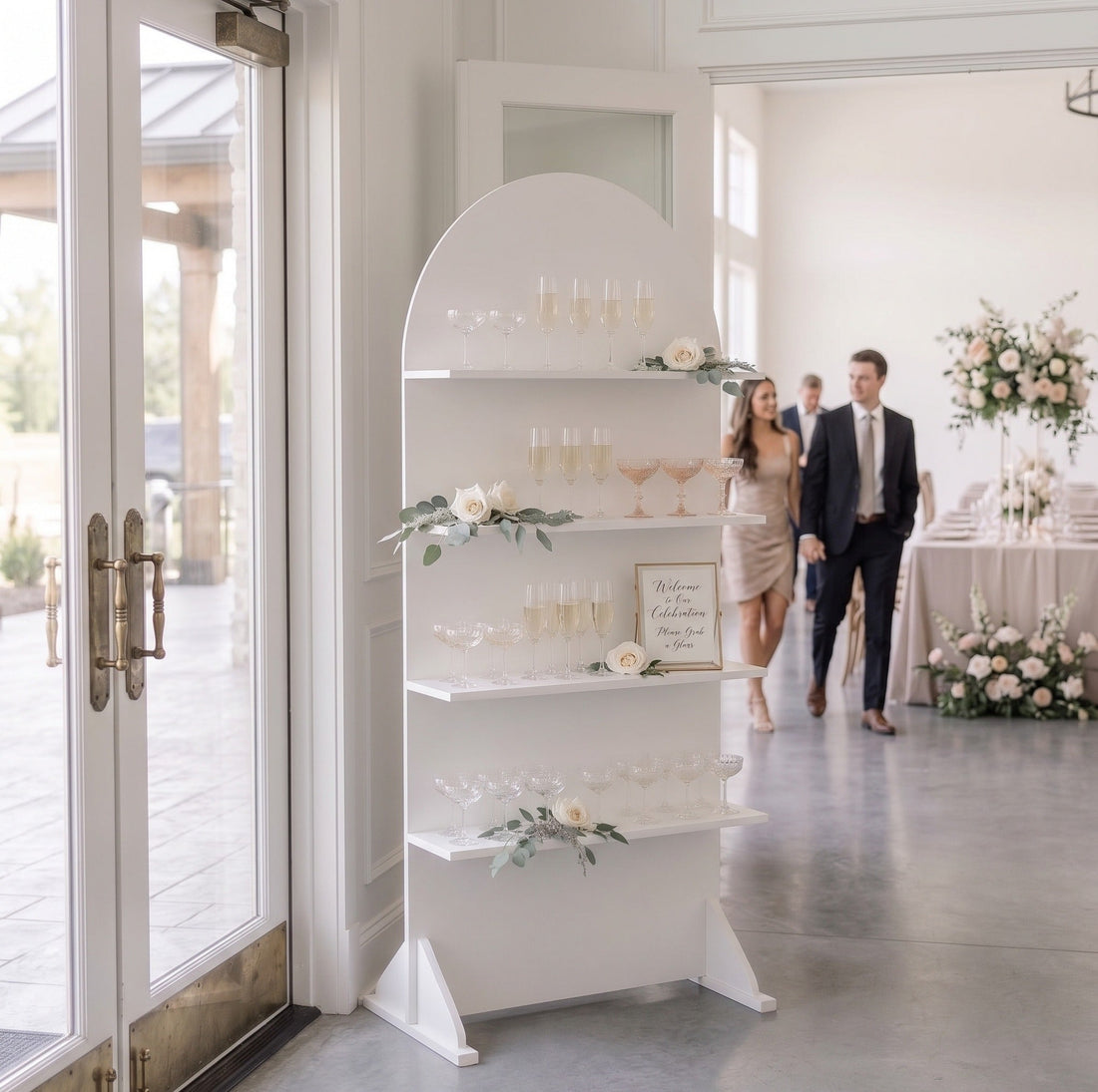 Where Should You Place a Wooden Champagne Rack at a Wedding Reception? - CrazyAnt