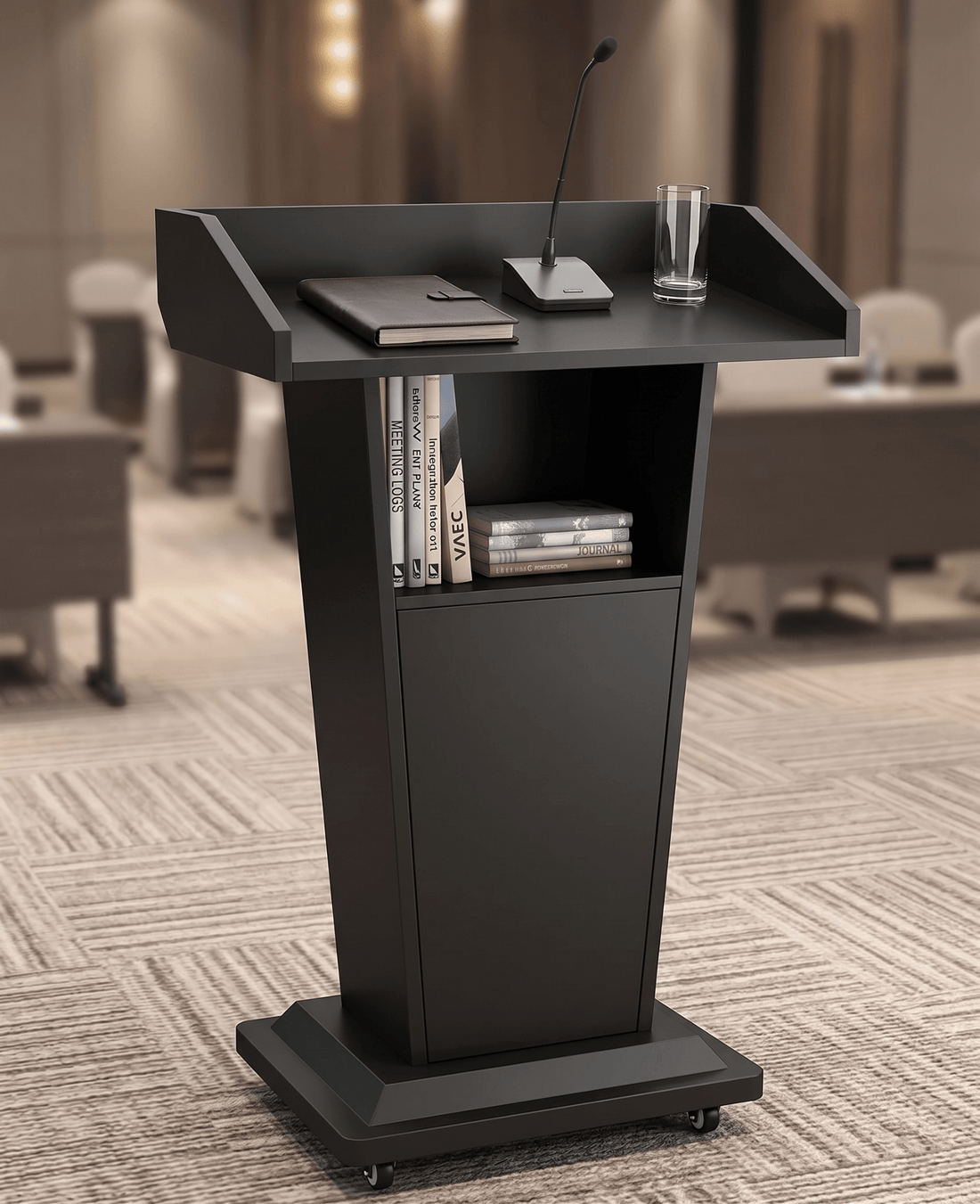 Wooden Podium Material: 6 Hotel Checks - CrazyAnt