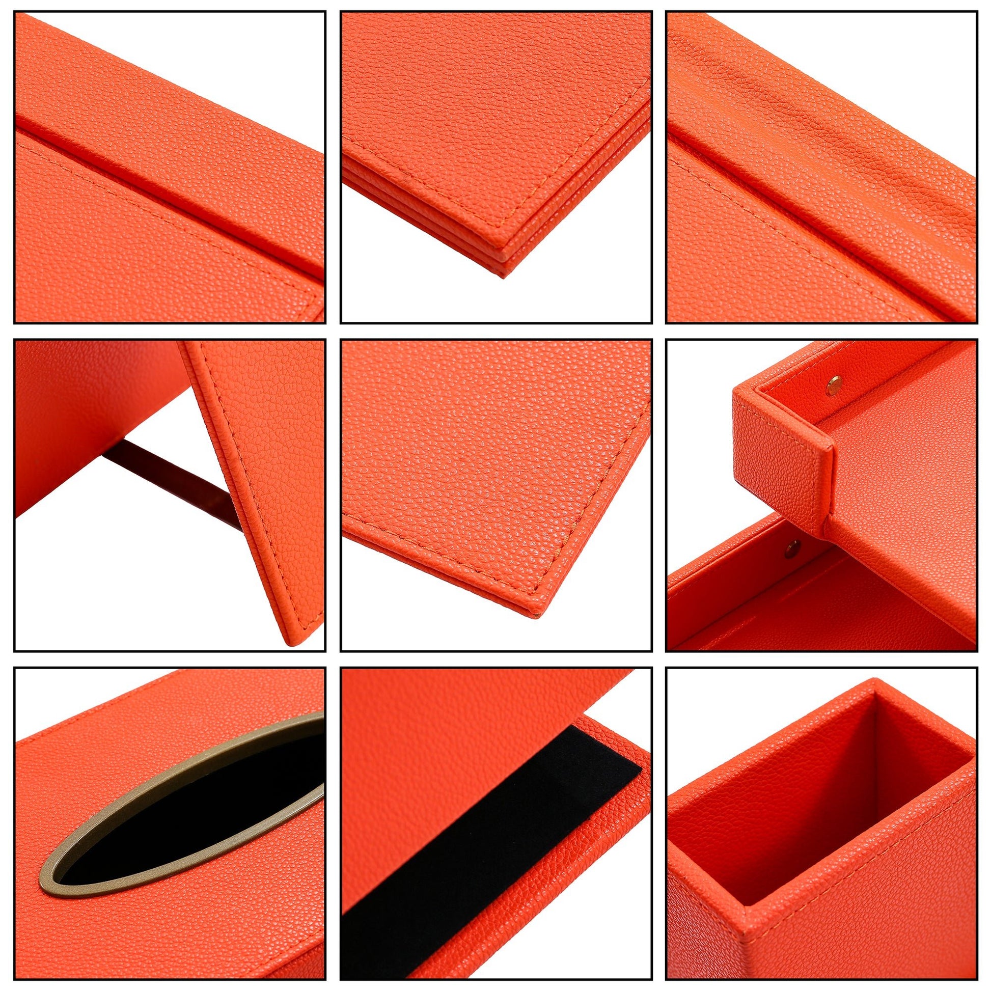 13 - Piece Leather Desk Set for Hotel & Office, Executive Desk Accessories Set with Desk Pad, Document Tray, Pen Holder, Tissue Box & More - CrazyAnt