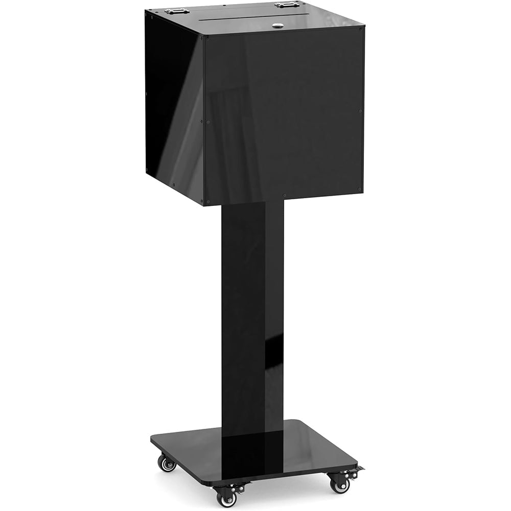 13.8" Lockable Acrylic Ballot Box with Stand & Wheels (2 Styles) - CrazyAnt