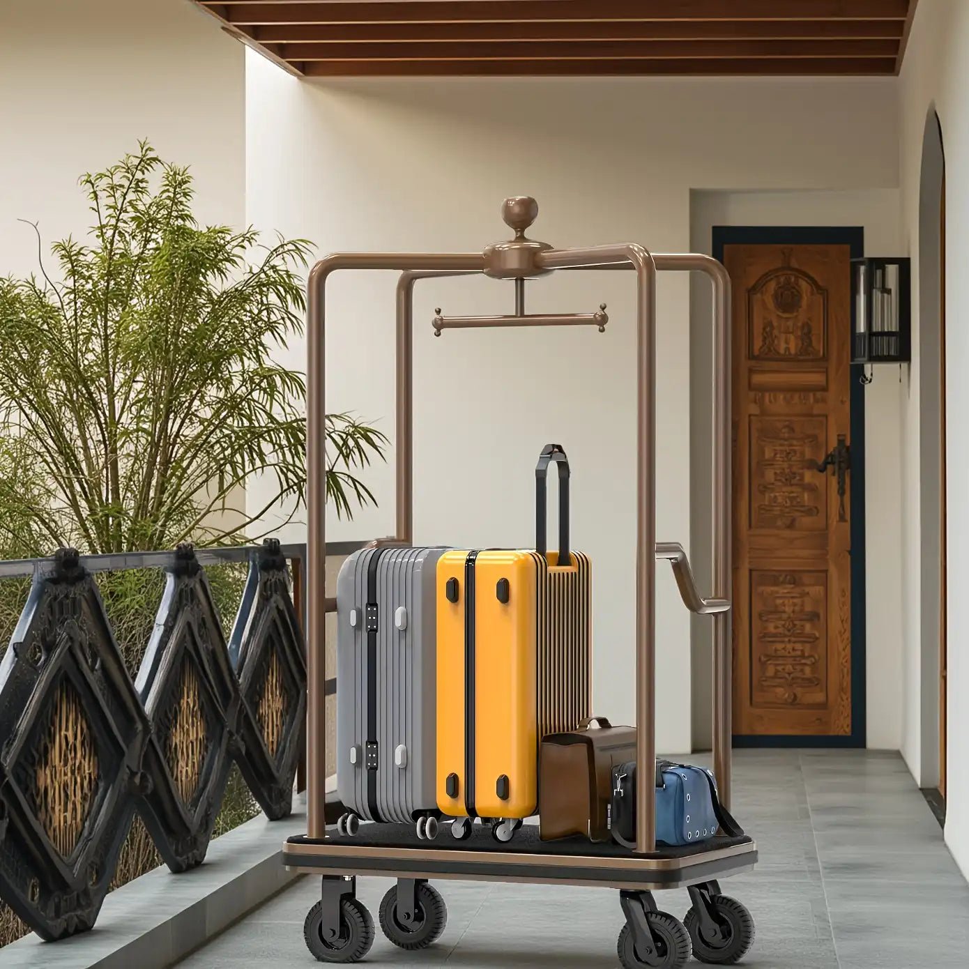 1500 lbs Bellhop Cart – Rustproof Steel Frame & 8" Quiet Wheels - CrazyAnt