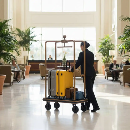 1500 lbs Bellhop Cart – Rustproof Steel Frame & 8" Quiet Wheels