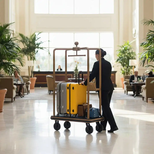 1500 lbs Bellhop Cart – Rustproof Steel Frame & 8" Quiet Wheels