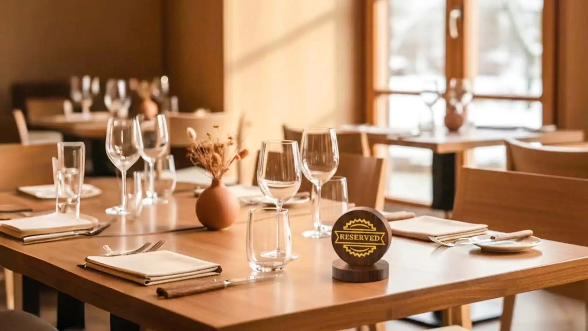 Premium hotel restaurant reserved sign by CrazyAnt hotel supplies suppliers for hospitality venues