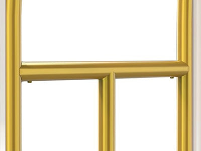 Stainless steel frame detail of birdcage hotel luggage cart for commercial hotel lobby use