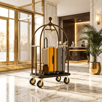 Hotel Bellman Cart 1500 lbs – Birdcage Frame - CrazyAnt