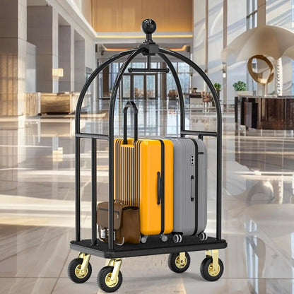 Hotel Trolley Stainless Steel 600 lbs – Round Top - CrazyAnt
