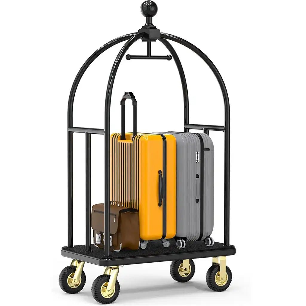 Hotel Trolley Stainless Steel 600 lbs – Round Top - CrazyAnt
