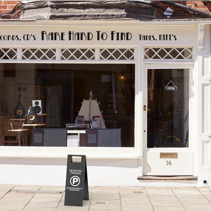 Reserved Parking Sign – Sturdy Foldable Stainless Steel A - Frame, 24" Bilingual Spot Marker in English & Spanish - CrazyAnt