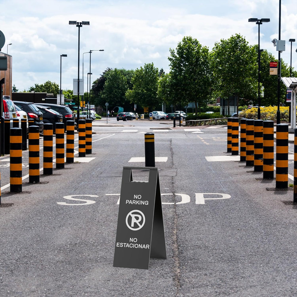 Stainless Steel No Parking Sign | Foldable A-Frame Stand (2-Pack ...