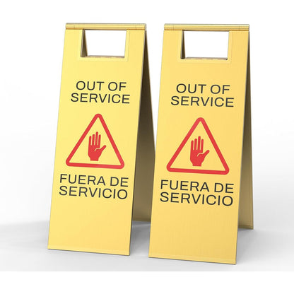 Stainless Steel Out of Service Sign – Portable Foldable A - Frame Stand, 2 - Pack - CrazyAnt