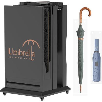 Umbrella Bag Dispenser, Commercial Dual - Slot Wet Wrapper Stand for Long & Short Umbrellas, Metal Organizer for Hotels, Offices & Supermarkets - CrazyAnt