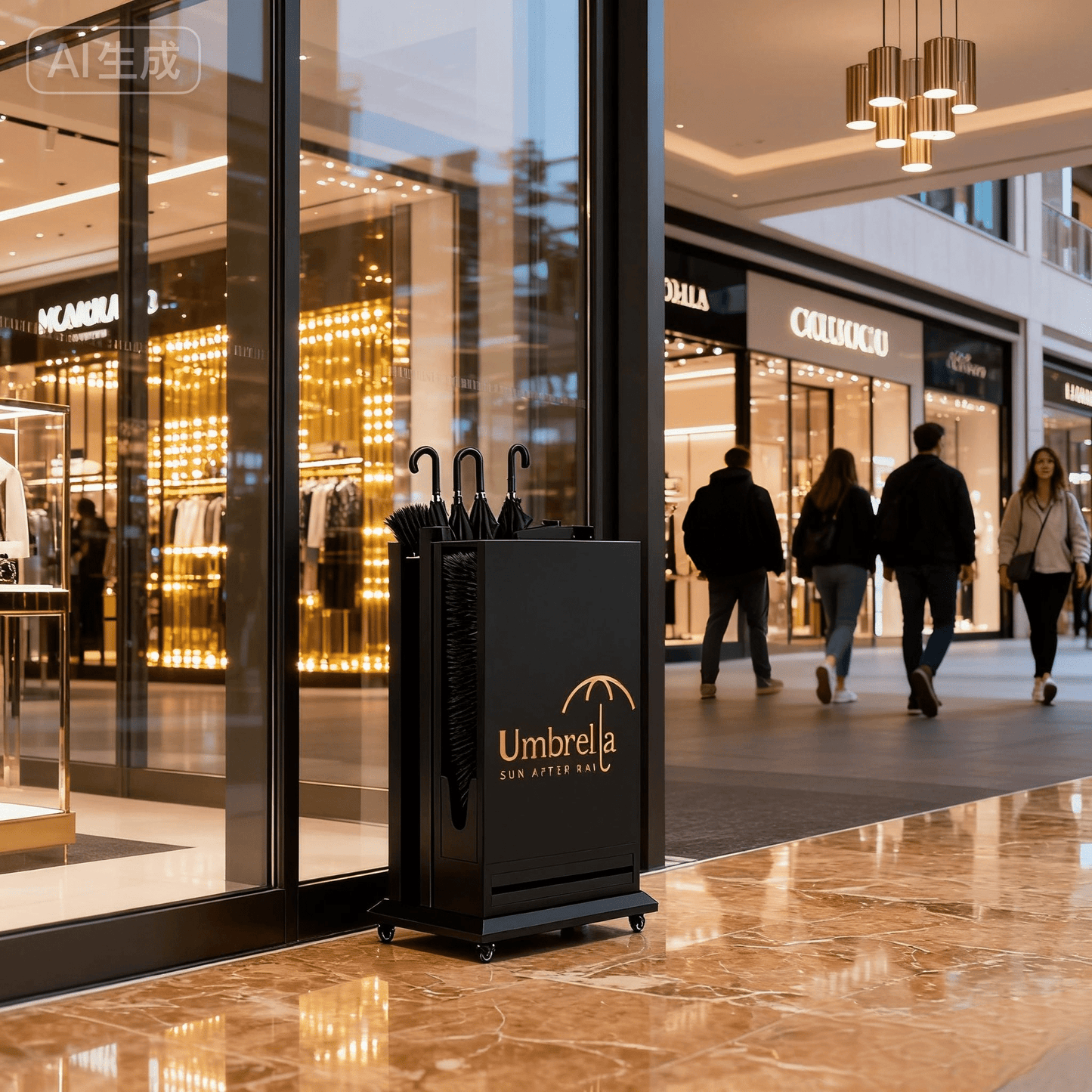 Umbrella Bag Dispenser, Commercial Dual - Slot Wet Wrapper Stand for Long & Short Umbrellas, Metal Organizer for Hotels, Offices & Supermarkets - CrazyAnt